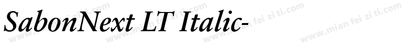 SabonNext LT Italic字体转换